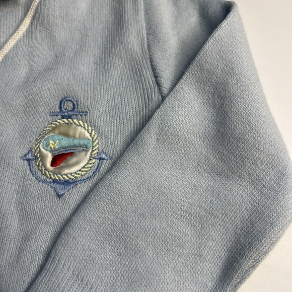 Vtg 1980's Childwise Baby Toddler Sweater Blue Coastal Nautical Preppy 18 Months - Picture 8 of 9